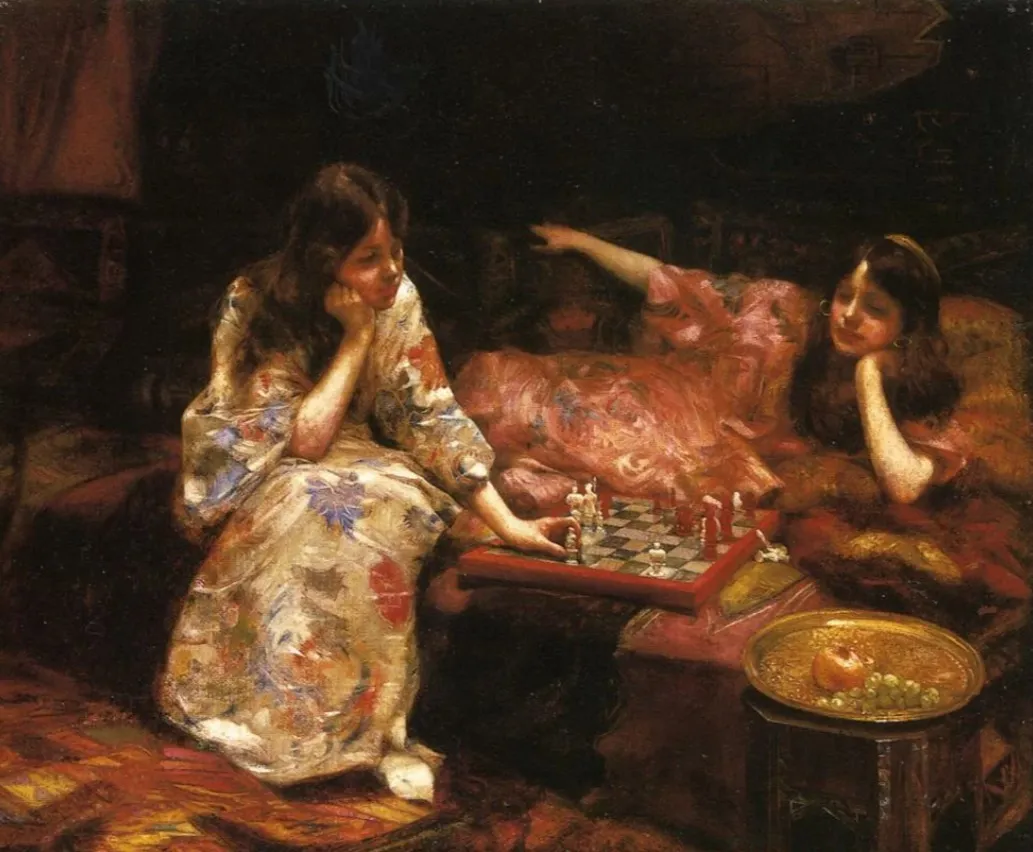 Генри Сиддонс Моубри. Игра в шахматы, 1890г