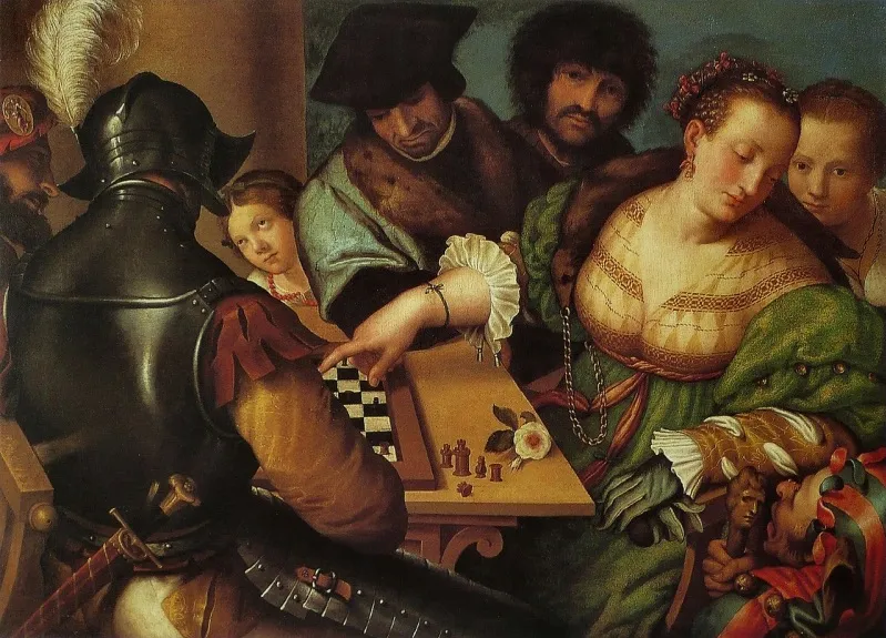 Джулио Кампи, «Игра в шахматы», 1530-1532.