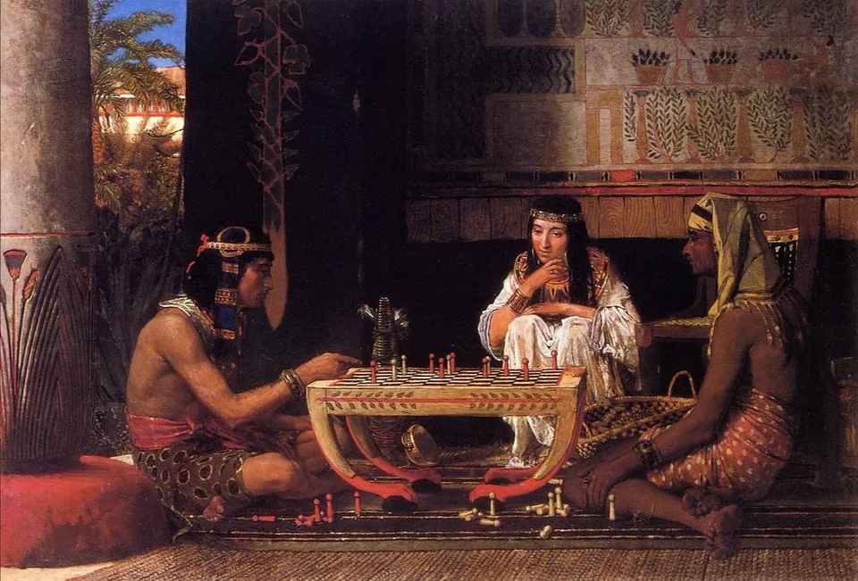 Sir Lawrence Alma-Tadema, Ägyptische Schachspieler, 1865