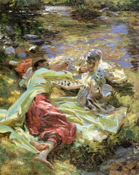 John Singer Sargent (1856–1925), Die Schachpartie